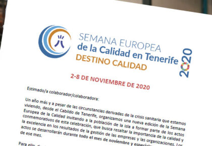 La Directora Insular de Desarrollo Socioecon&oacute;mico, Ermitas Moreira, publica una carta en la que invita a participar en la Semana de la Calidad en Tenerife 2020