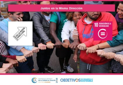 Juntos en la Misma Direcci&oacute;n. ODS 3, 4, 5, 8, 9, 10, 11, 12, 13, 16 y 17. Juntos en la Misma Direcci&oacute;n