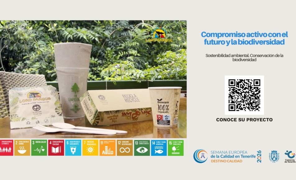 Compromiso activo con el futuro y la biodiversidad. ODS: 1, 2, 3, 4, 6, 7, 11, 12, 13, 14, 15. Loro Parque